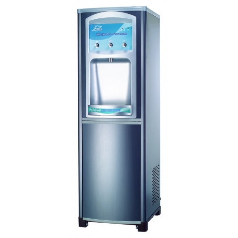 PM-1123T: Plumbed in type digital water dispenser. Touch panel control.  Single water out for hot & warm & cold water. Heat exchange system. -  PRODUCTS - PROMAKER